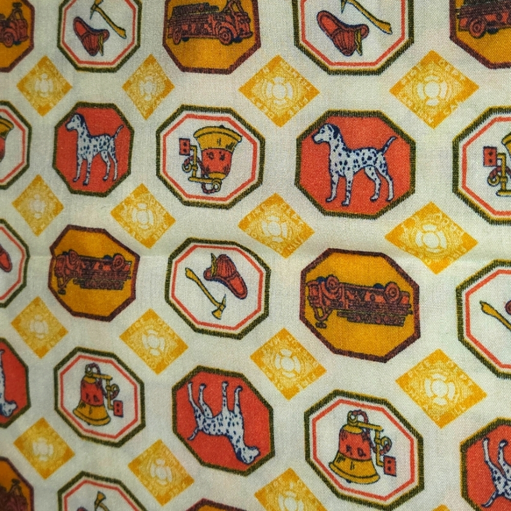 Super RARE Vintage "FIREGARD" by M. Lowenstein & Sons, INC. Cotton Sewing Fabric